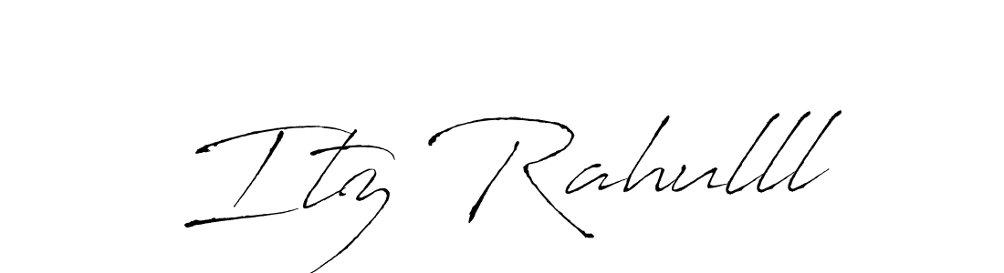 Antro_Vectra is a professional signature style that is perfect for those who want to add a touch of class to their signature. It is also a great choice for those who want to make their signature more unique. Get Itz Rahulll name to fancy signature for free. Itz Rahulll signature style 6 images and pictures png