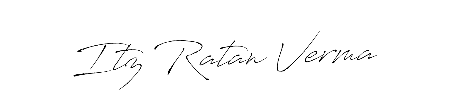 Antro_Vectra is a professional signature style that is perfect for those who want to add a touch of class to their signature. It is also a great choice for those who want to make their signature more unique. Get Itz Ratan Verma name to fancy signature for free. Itz Ratan Verma signature style 6 images and pictures png