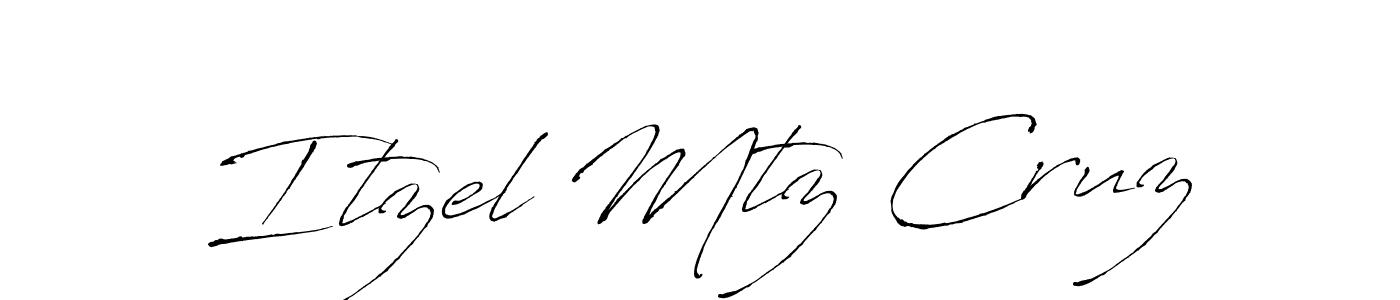 Design your own signature with our free online signature maker. With this signature software, you can create a handwritten (Antro_Vectra) signature for name Itzel Mtz Cruz. Itzel Mtz Cruz signature style 6 images and pictures png