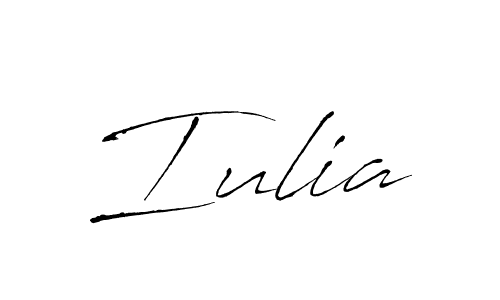 The best way (Antro_Vectra) to make a short signature is to pick only two or three words in your name. The name Iulia include a total of six letters. For converting this name. Iulia signature style 6 images and pictures png