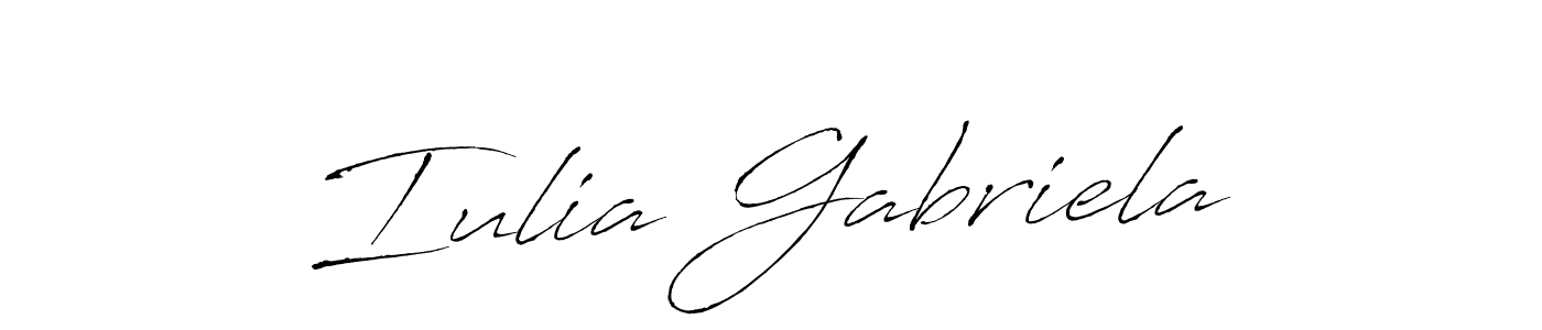 You should practise on your own different ways (Antro_Vectra) to write your name (Iulia Gabriela) in signature. don't let someone else do it for you. Iulia Gabriela signature style 6 images and pictures png