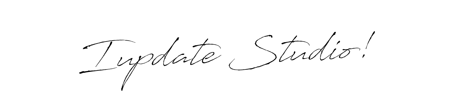 Make a beautiful signature design for name Iupdate Studio!. With this signature (Antro_Vectra) style, you can create a handwritten signature for free. Iupdate Studio! signature style 6 images and pictures png