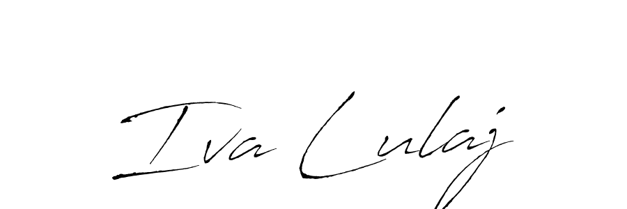 How to make Iva Lulaj name signature. Use Antro_Vectra style for creating short signs online. This is the latest handwritten sign. Iva Lulaj signature style 6 images and pictures png