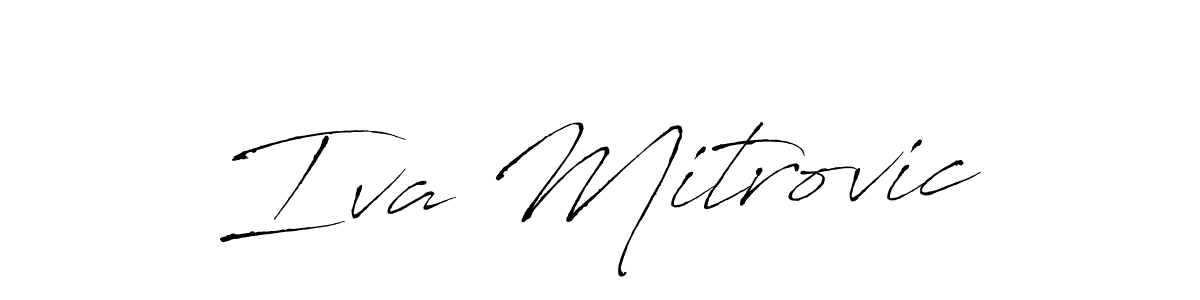 Antro_Vectra is a professional signature style that is perfect for those who want to add a touch of class to their signature. It is also a great choice for those who want to make their signature more unique. Get Iva Mitrovic name to fancy signature for free. Iva Mitrovic signature style 6 images and pictures png