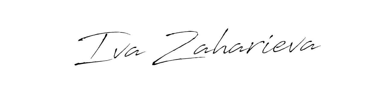 You should practise on your own different ways (Antro_Vectra) to write your name (Iva Zaharieva) in signature. don't let someone else do it for you. Iva Zaharieva signature style 6 images and pictures png