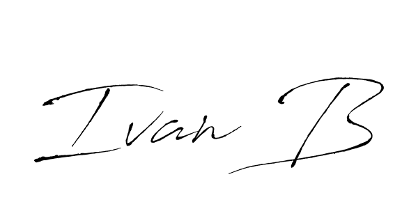 How to make Ivan B name signature. Use Antro_Vectra style for creating short signs online. This is the latest handwritten sign. Ivan B signature style 6 images and pictures png