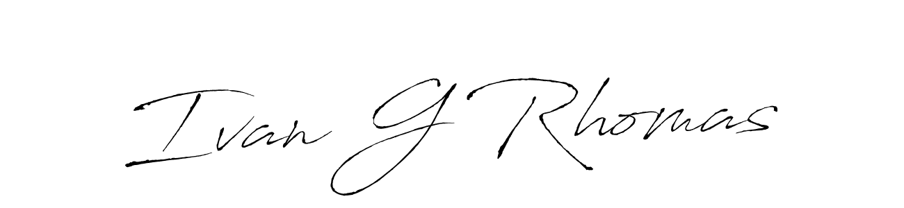 Similarly Antro_Vectra is the best handwritten signature design. Signature creator online .You can use it as an online autograph creator for name Ivan G Rhomas. Ivan G Rhomas signature style 6 images and pictures png