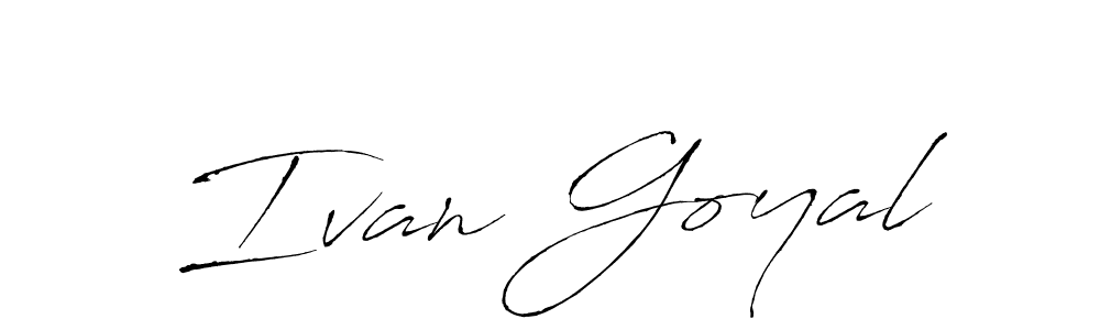 How to make Ivan Goyal signature? Antro_Vectra is a professional autograph style. Create handwritten signature for Ivan Goyal name. Ivan Goyal signature style 6 images and pictures png
