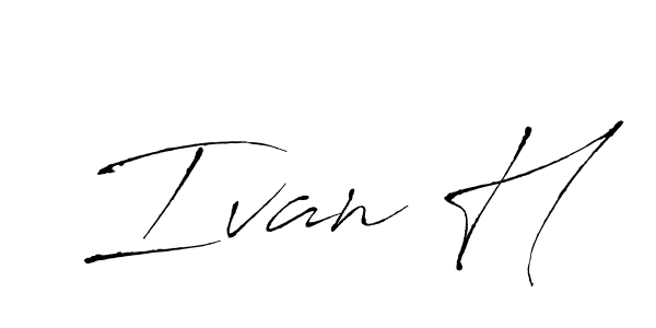 Best and Professional Signature Style for Ivan H. Antro_Vectra Best Signature Style Collection. Ivan H signature style 6 images and pictures png