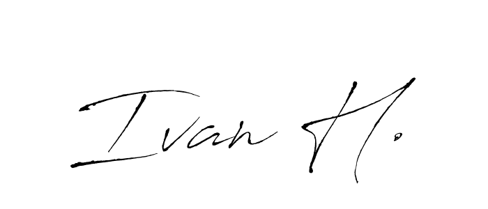 This is the best signature style for the Ivan H. name. Also you like these signature font (Antro_Vectra). Mix name signature. Ivan H. signature style 6 images and pictures png