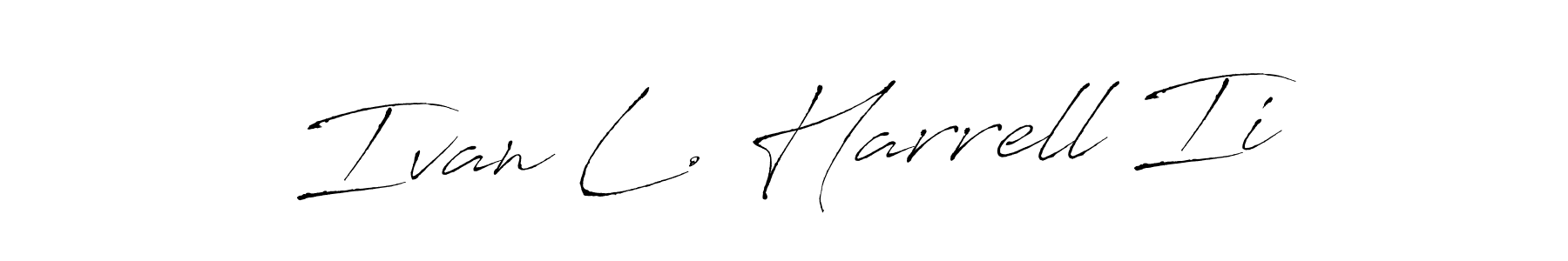 How to make Ivan L. Harrell Ii name signature. Use Antro_Vectra style for creating short signs online. This is the latest handwritten sign. Ivan L. Harrell Ii signature style 6 images and pictures png