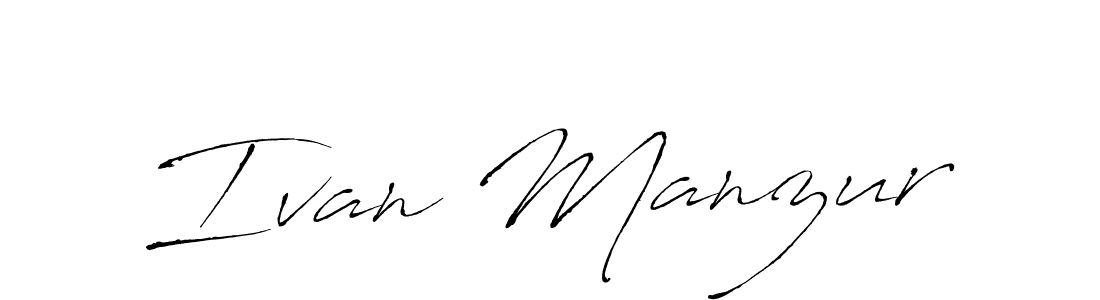 The best way (Antro_Vectra) to make a short signature is to pick only two or three words in your name. The name Ivan Manzur include a total of six letters. For converting this name. Ivan Manzur signature style 6 images and pictures png