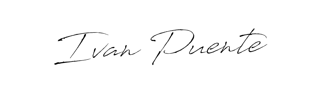 The best way (Antro_Vectra) to make a short signature is to pick only two or three words in your name. The name Ivan Puente include a total of six letters. For converting this name. Ivan Puente signature style 6 images and pictures png