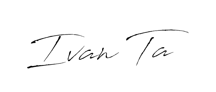 You should practise on your own different ways (Antro_Vectra) to write your name (Ivan Ta) in signature. don't let someone else do it for you. Ivan Ta signature style 6 images and pictures png