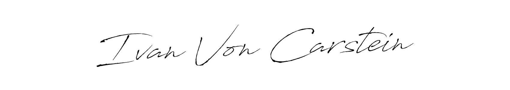 How to make Ivan Von Carstein name signature. Use Antro_Vectra style for creating short signs online. This is the latest handwritten sign. Ivan Von Carstein signature style 6 images and pictures png