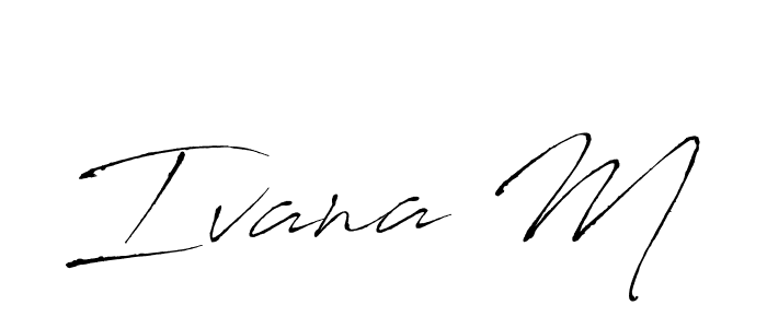Similarly Antro_Vectra is the best handwritten signature design. Signature creator online .You can use it as an online autograph creator for name Ivana M. Ivana M signature style 6 images and pictures png