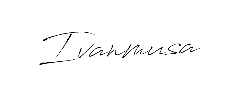 Create a beautiful signature design for name Ivanmusa. With this signature (Antro_Vectra) fonts, you can make a handwritten signature for free. Ivanmusa signature style 6 images and pictures png