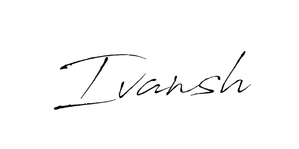 Make a beautiful signature design for name Ivansh. With this signature (Antro_Vectra) style, you can create a handwritten signature for free. Ivansh signature style 6 images and pictures png