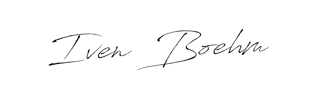 Similarly Antro_Vectra is the best handwritten signature design. Signature creator online .You can use it as an online autograph creator for name Iven  Boehm. Iven  Boehm signature style 6 images and pictures png