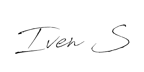 Design your own signature with our free online signature maker. With this signature software, you can create a handwritten (Antro_Vectra) signature for name Iven S. Iven S signature style 6 images and pictures png