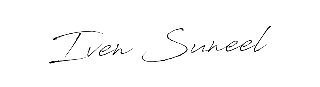 Iven Suneel stylish signature style. Best Handwritten Sign (Antro_Vectra) for my name. Handwritten Signature Collection Ideas for my name Iven Suneel. Iven Suneel signature style 6 images and pictures png