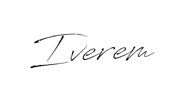 Iverem stylish signature style. Best Handwritten Sign (Antro_Vectra) for my name. Handwritten Signature Collection Ideas for my name Iverem. Iverem signature style 6 images and pictures png