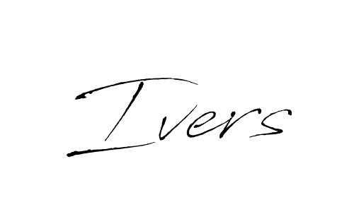 How to make Ivers signature? Antro_Vectra is a professional autograph style. Create handwritten signature for Ivers name. Ivers signature style 6 images and pictures png