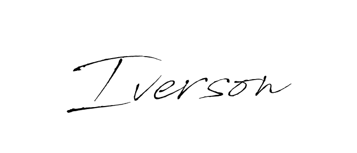 Create a beautiful signature design for name Iverson. With this signature (Antro_Vectra) fonts, you can make a handwritten signature for free. Iverson signature style 6 images and pictures png