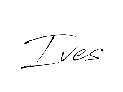 Use a signature maker to create a handwritten signature online. With this signature software, you can design (Antro_Vectra) your own signature for name Ives. Ives signature style 6 images and pictures png