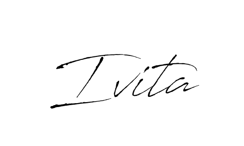 How to make Ivita name signature. Use Antro_Vectra style for creating short signs online. This is the latest handwritten sign. Ivita signature style 6 images and pictures png