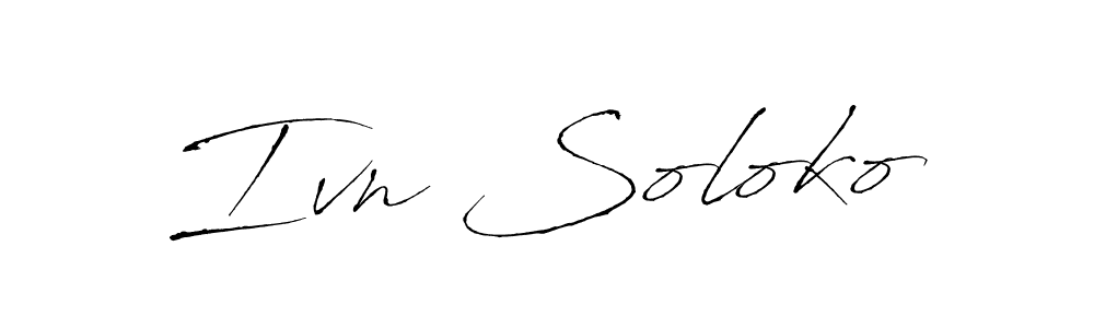 How to make Ivn Soloko signature? Antro_Vectra is a professional autograph style. Create handwritten signature for Ivn Soloko name. Ivn Soloko signature style 6 images and pictures png