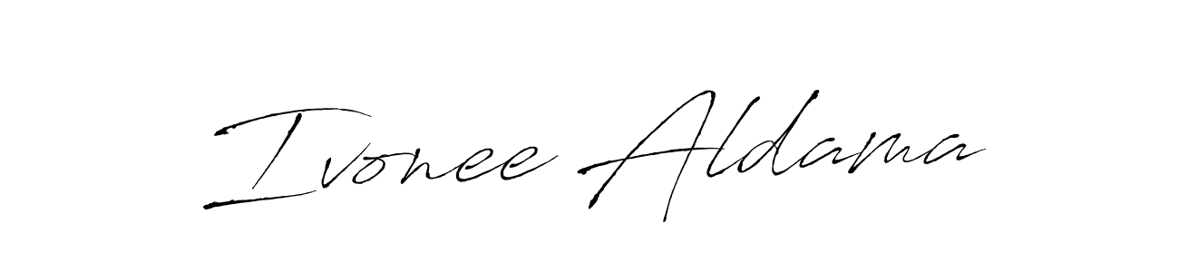 The best way (Antro_Vectra) to make a short signature is to pick only two or three words in your name. The name Ivonee Aldama include a total of six letters. For converting this name. Ivonee Aldama signature style 6 images and pictures png