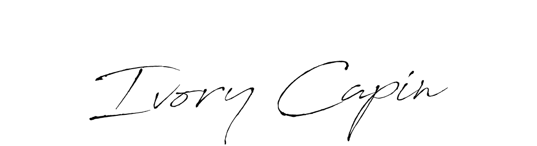 Similarly Antro_Vectra is the best handwritten signature design. Signature creator online .You can use it as an online autograph creator for name Ivory Capin. Ivory Capin signature style 6 images and pictures png