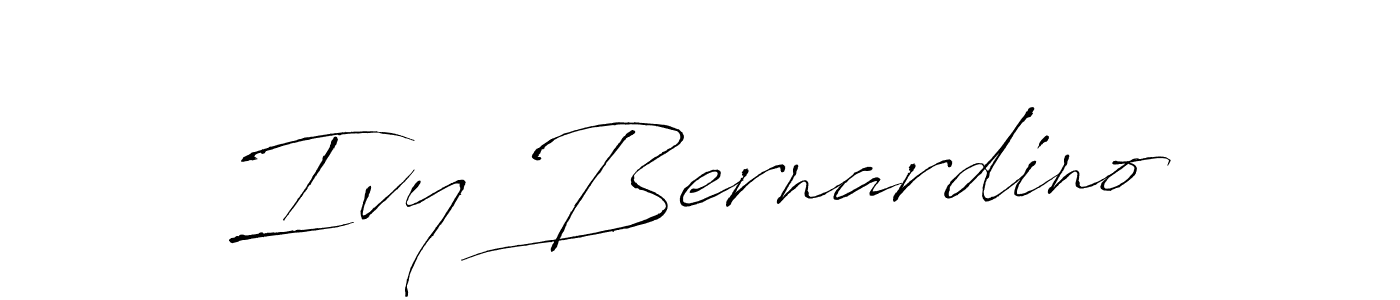 Also we have Ivy Bernardino name is the best signature style. Create professional handwritten signature collection using Antro_Vectra autograph style. Ivy Bernardino signature style 6 images and pictures png