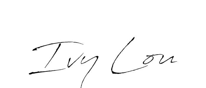 Antro_Vectra is a professional signature style that is perfect for those who want to add a touch of class to their signature. It is also a great choice for those who want to make their signature more unique. Get Ivy Lou name to fancy signature for free. Ivy Lou signature style 6 images and pictures png