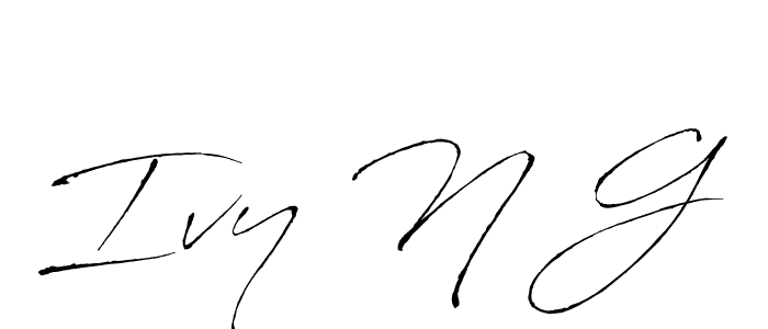 Make a beautiful signature design for name Ivy N G. Use this online signature maker to create a handwritten signature for free. Ivy N G signature style 6 images and pictures png
