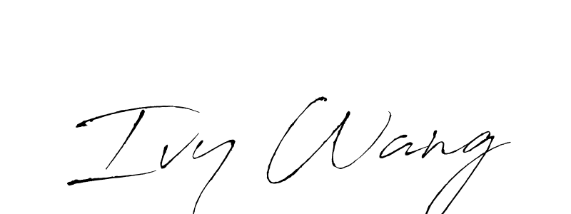 Make a beautiful signature design for name Ivy Wang. With this signature (Antro_Vectra) style, you can create a handwritten signature for free. Ivy Wang signature style 6 images and pictures png