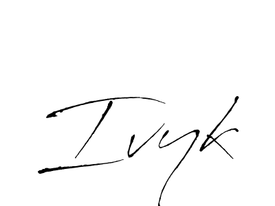 Antro_Vectra is a professional signature style that is perfect for those who want to add a touch of class to their signature. It is also a great choice for those who want to make their signature more unique. Get Ivyk name to fancy signature for free. Ivyk signature style 6 images and pictures png