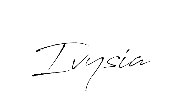 How to make Ivysia name signature. Use Antro_Vectra style for creating short signs online. This is the latest handwritten sign. Ivysia signature style 6 images and pictures png