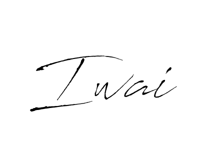 Make a beautiful signature design for name Iwai. With this signature (Antro_Vectra) style, you can create a handwritten signature for free. Iwai signature style 6 images and pictures png