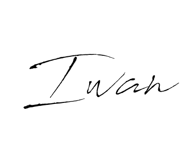 Use a signature maker to create a handwritten signature online. With this signature software, you can design (Antro_Vectra) your own signature for name Iwan. Iwan signature style 6 images and pictures png