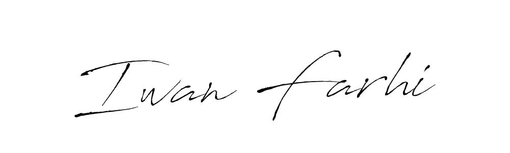 Iwan Farhi stylish signature style. Best Handwritten Sign (Antro_Vectra) for my name. Handwritten Signature Collection Ideas for my name Iwan Farhi. Iwan Farhi signature style 6 images and pictures png