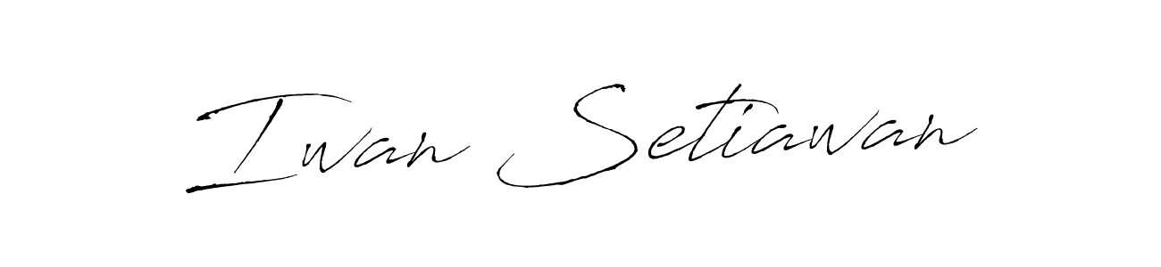 Design your own signature with our free online signature maker. With this signature software, you can create a handwritten (Antro_Vectra) signature for name Iwan Setiawan. Iwan Setiawan signature style 6 images and pictures png