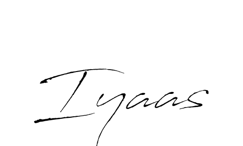 Make a beautiful signature design for name Iyaas. With this signature (Antro_Vectra) style, you can create a handwritten signature for free. Iyaas signature style 6 images and pictures png