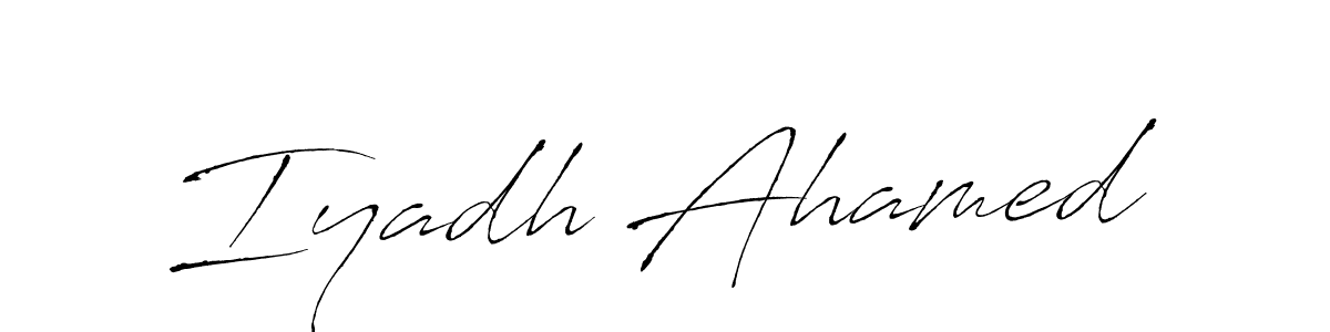 Iyadh Ahamed stylish signature style. Best Handwritten Sign (Antro_Vectra) for my name. Handwritten Signature Collection Ideas for my name Iyadh Ahamed. Iyadh Ahamed signature style 6 images and pictures png