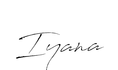 Use a signature maker to create a handwritten signature online. With this signature software, you can design (Antro_Vectra) your own signature for name Iyana. Iyana signature style 6 images and pictures png