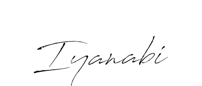 The best way (Antro_Vectra) to make a short signature is to pick only two or three words in your name. The name Iyanabi include a total of six letters. For converting this name. Iyanabi signature style 6 images and pictures png