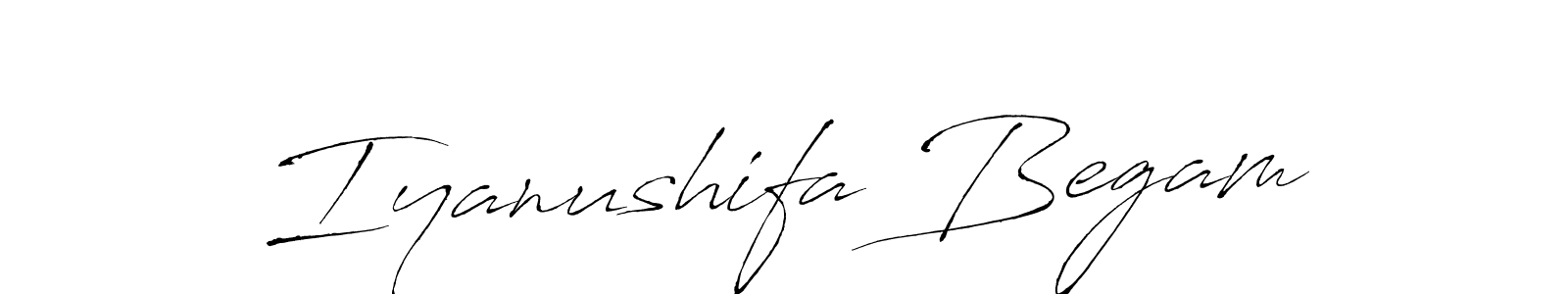 Antro_Vectra is a professional signature style that is perfect for those who want to add a touch of class to their signature. It is also a great choice for those who want to make their signature more unique. Get Iyanushifa Begam name to fancy signature for free. Iyanushifa Begam signature style 6 images and pictures png