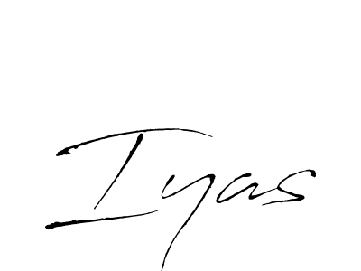 Use a signature maker to create a handwritten signature online. With this signature software, you can design (Antro_Vectra) your own signature for name Iyas. Iyas signature style 6 images and pictures png