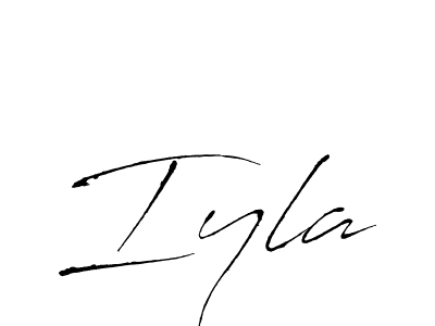 Iyla stylish signature style. Best Handwritten Sign (Antro_Vectra) for my name. Handwritten Signature Collection Ideas for my name Iyla. Iyla signature style 6 images and pictures png